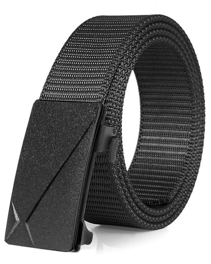 HOTFAIRWIN Men's Ratchet Belt, Nylon Tactical Belt, Adjustable Ratcheting Buckle for Golf Work Casual Outdoor Hiking Daily Wear