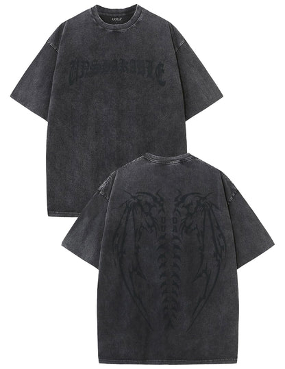 HOTUOUA Mens Graphic Tees Vintage Oversized T-Shirts Casual Acid Wash Cotton Streetwear (S-2XL)