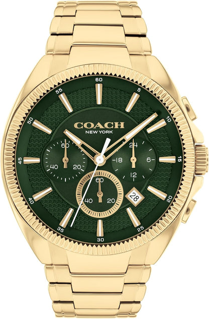 HOTCoach Jackson Men's Chronograph Watch - Date Window and Subdials for Hours, Minutes, Seconds - Water Resistant 3 ATM/30 Meters - Gift for Him - Premium Fashion Timepiece for Everyday Wear - 45mm