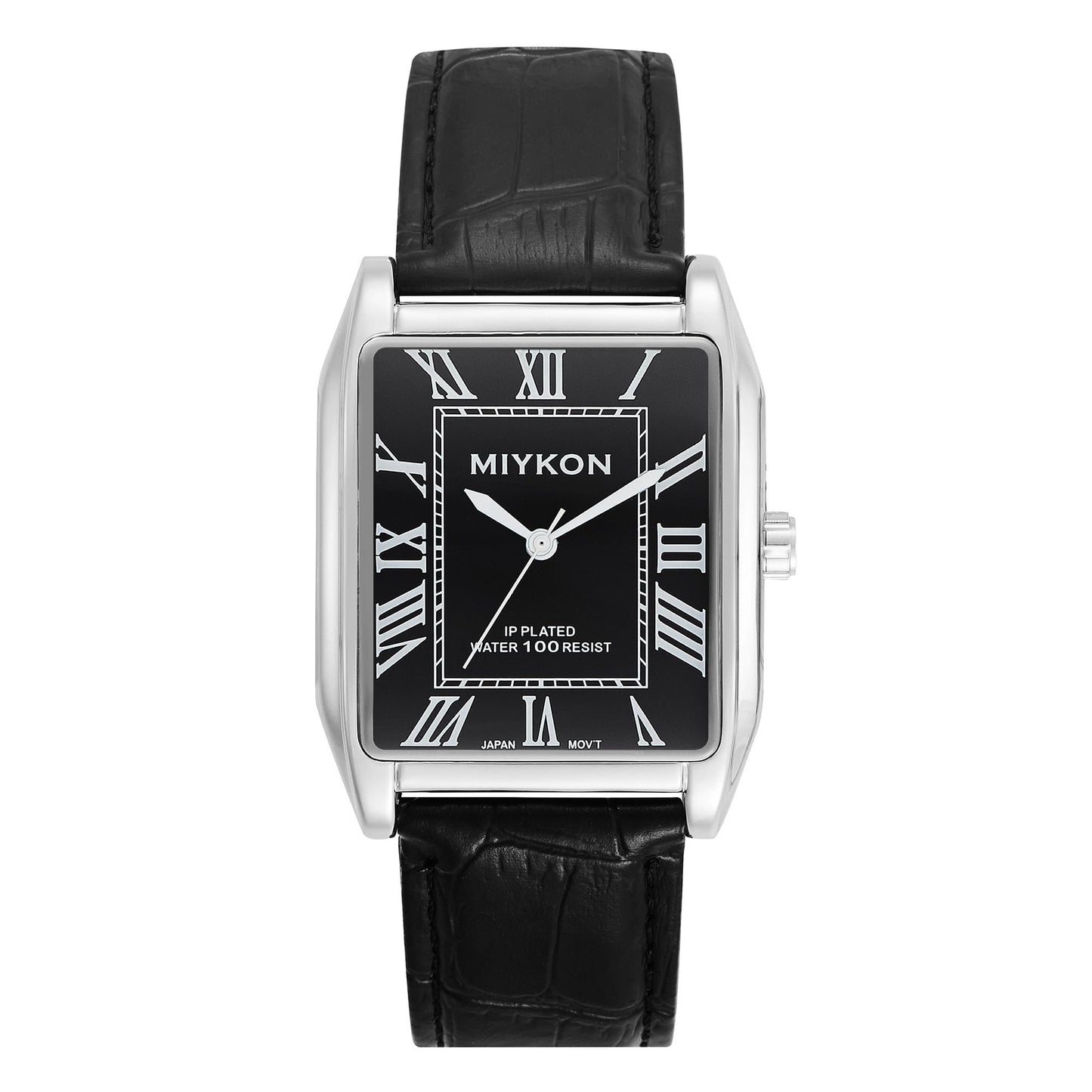 HOTMiykon Vintage Watches for Men – Classic Tank Square Analog Watch with Genuine Leather Wrist Strap, Mens Dress Watches – Japanese Quartz, Waterproof to 100ft