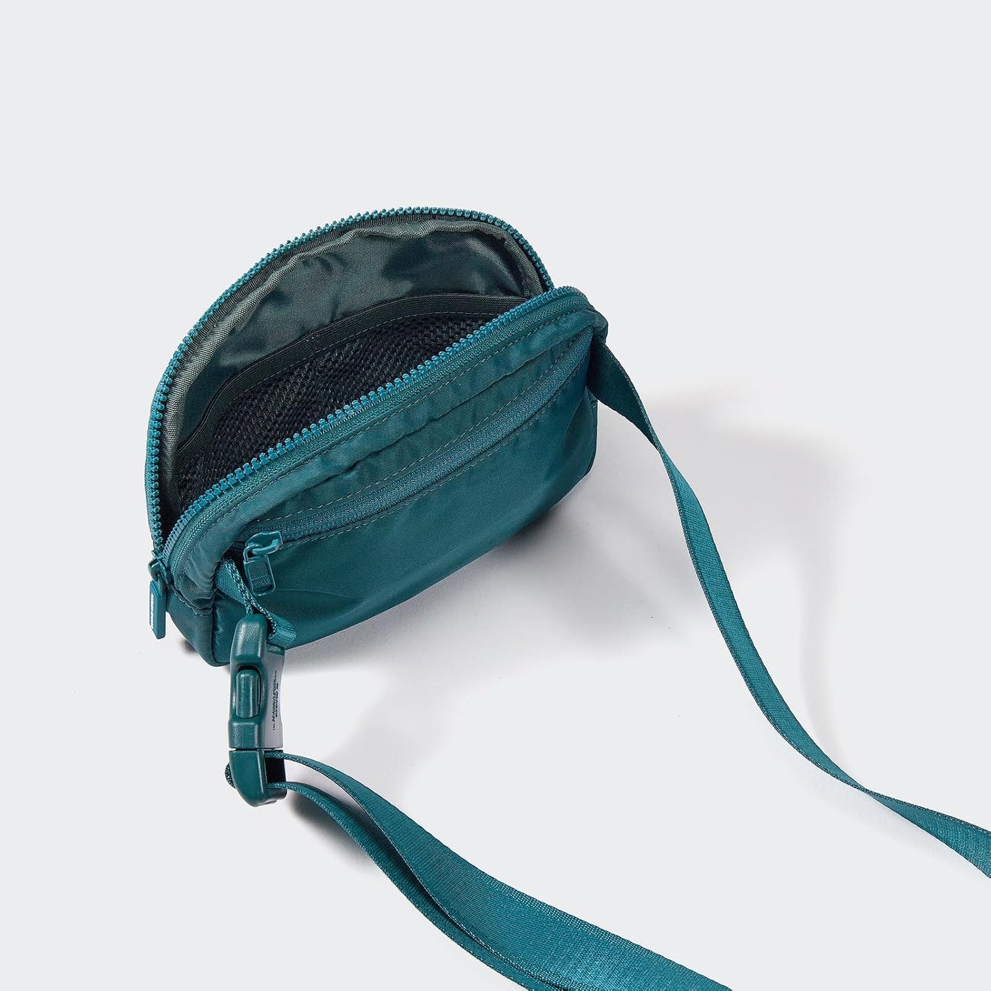 HOTPander Two Way Zipper Fanny Pack Nylon Everywhere Belt Bag for Women, Water Repellent Waist Packs, Crossbody Bags with Adjustable Strap (Teal Blue).