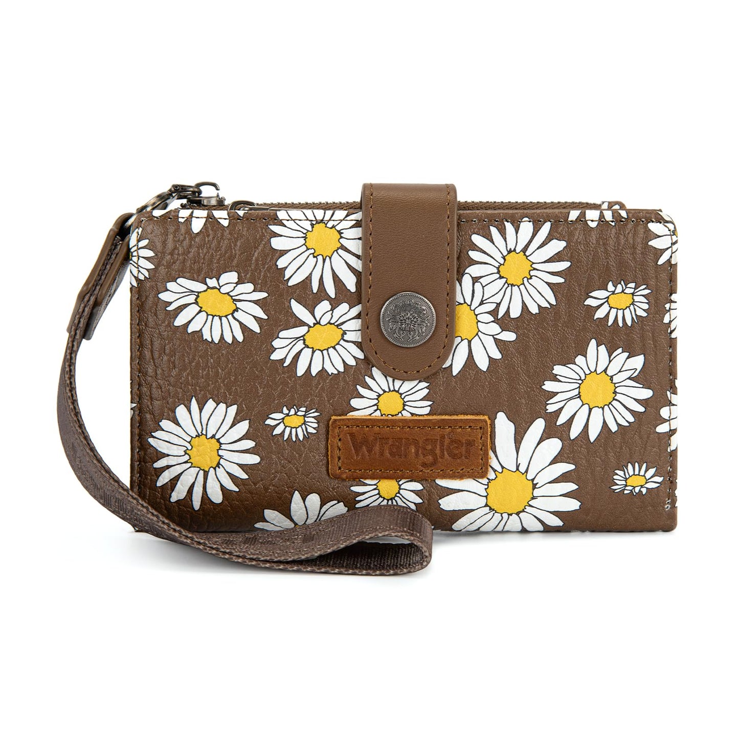 HOTX Wrangler Small Wallet Women, Wristlet Rfid Blocking Wallets Large Capacity Bifold Wallet with Coin Pocket