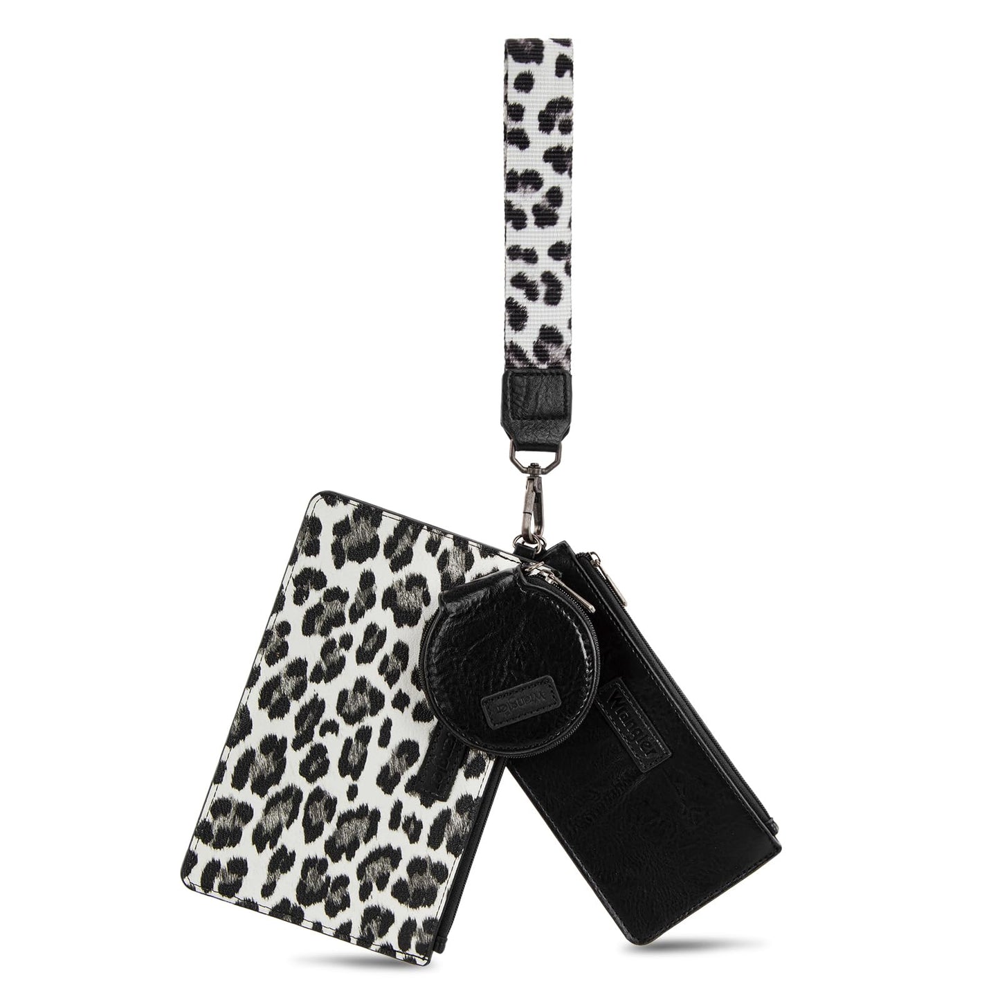 HOTMontana West X Wrangler Keychain Wristlet Wallets for Women Dual Pouch Wristlet with Zipper Coin Purse Large Capacity and Easy to Carry
