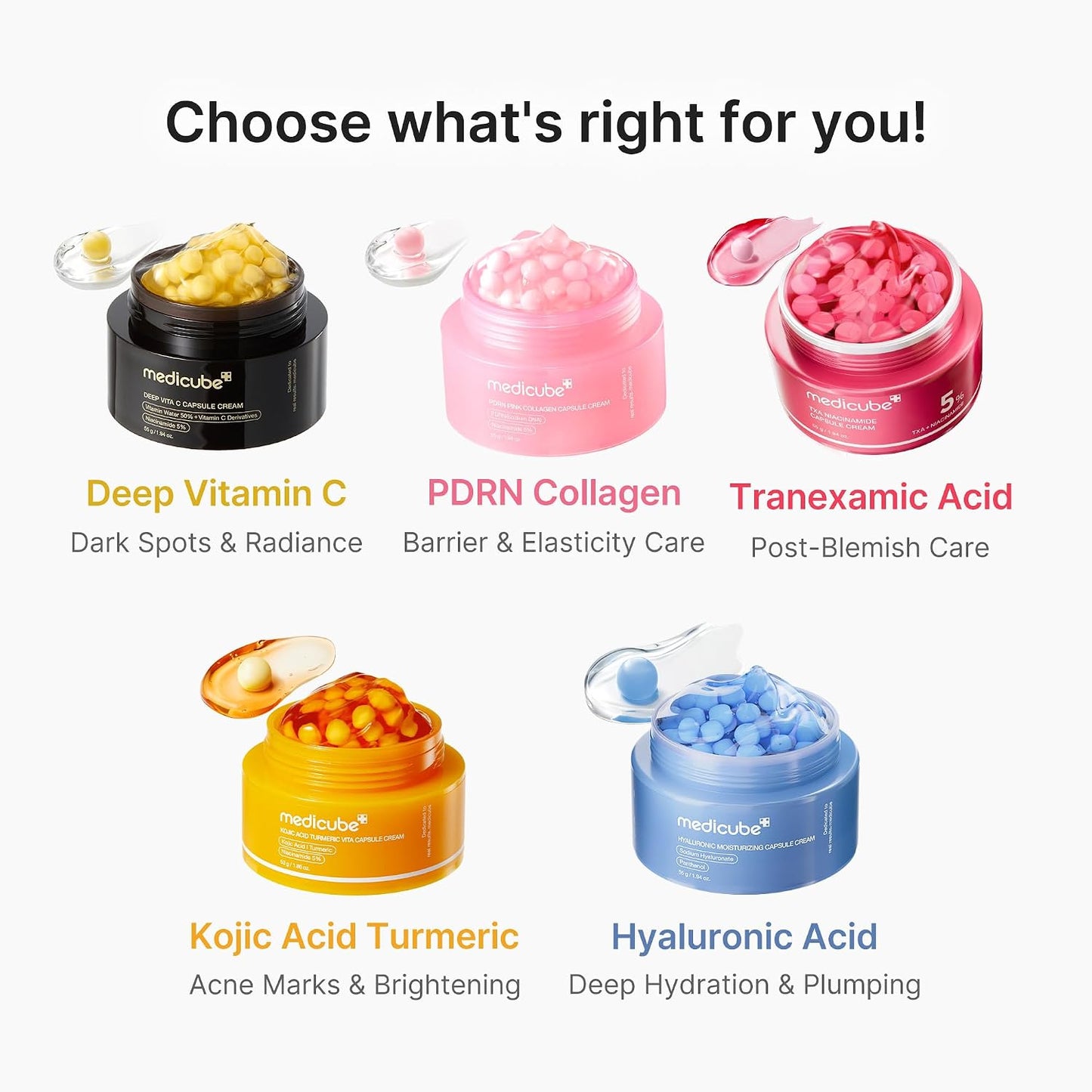 HOTmedicube Capsule Cream with Deep Vitamin C | Liposome Vitamin C Golden Capsule for Radiance & Firm-Looking Skin | Hydrating Glow Gel Texture | Korean Skincare, 1.94 oz