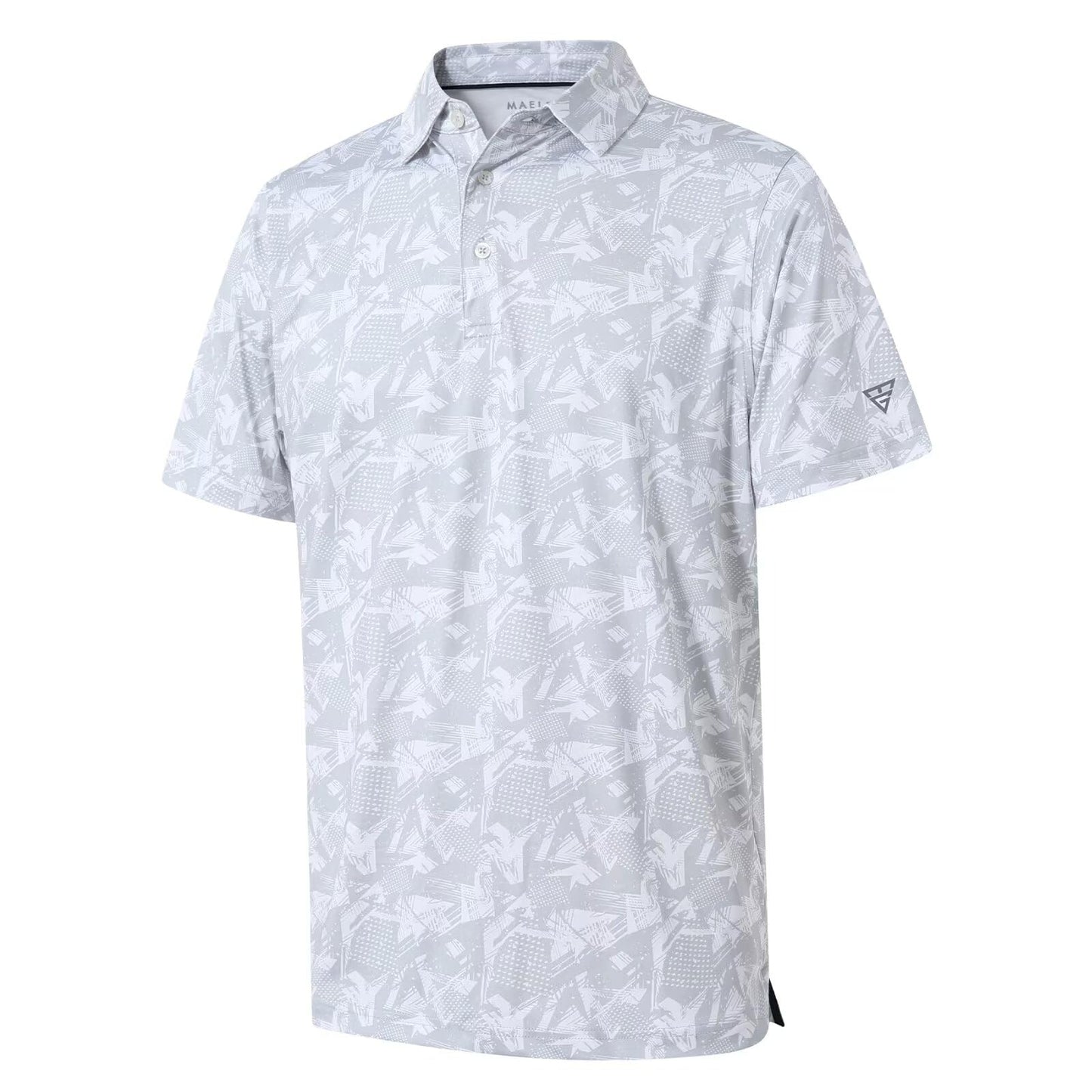HOTGolf Shirts for Men Dry Fit Short Sleeve Print Performance Moisture Wicking Polo Shirt
