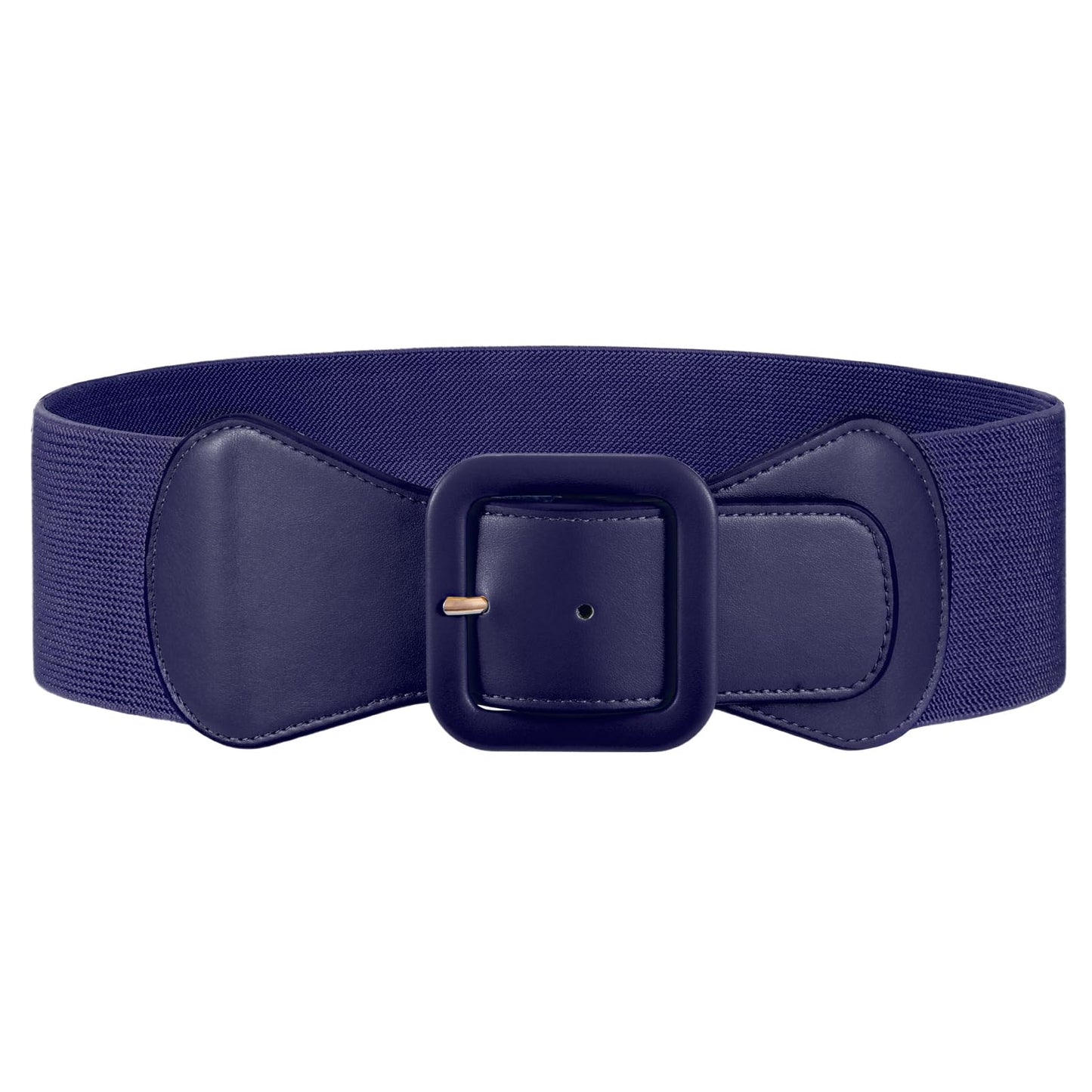 HOTJASGOOD Women Elastic Wide Belt Stretchy Vintage Waist Belt for Dress with Fashion Square Buckle
