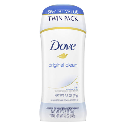 HOTDove Clinical + Care Antiperspirant Deodorant Stick for Women, 96H Clinical Strength Sweat & Odor Protection, With Nourishing Serum, Original Clean with Fresh Scent, 2.6 oz