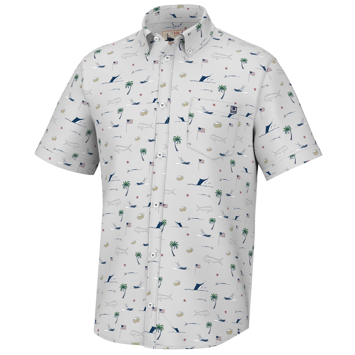 HOTHUK Mens Kona Short Sleeve Shirt | Performance Button Down