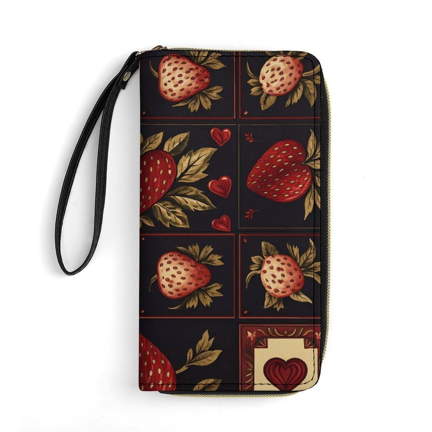 HOTRural Style Highland Cow Sunflower Collage Pattern Clutch Purse Leather Large Capacity Wristlet Leather Wallet