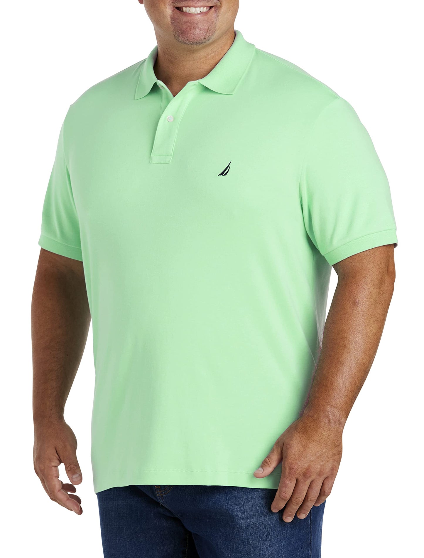 HOTNautica Men's Classic Fit Short Sleeve Dual Tipped Collar Polo Shirt
