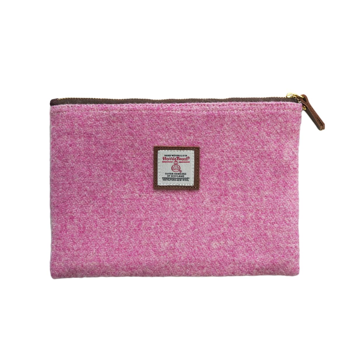 HOTHarris Tweed Coin Purse Handmade Lipstick Bag Vintage British Portable Credit Card ID Wallet with YKK Zipper for Women men (Mint Green, Large)
