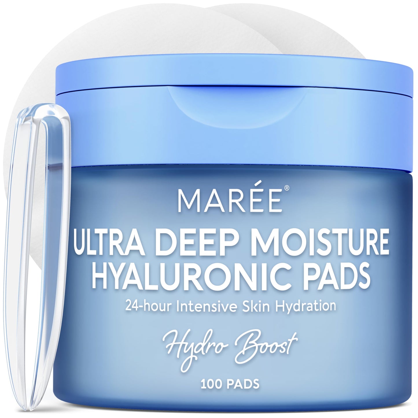 HOTMAREE Glycolic Acid Pads - Toner Pads for Face Cleansing - Exfoliating Pad with Tea Tree Oil, Salicylic Acid & Vitamins E, B3, B5 - Facial Polishes & Peels, Skin Pore Resurfacing & Radiance - 50 Count