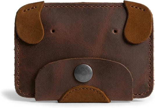HOTHide & Drink, Leather Dog Wallet/Coin Pouch/Purse/Accessories/Card Holder/Cute Wallet, Handmade :: Bourbon Brown