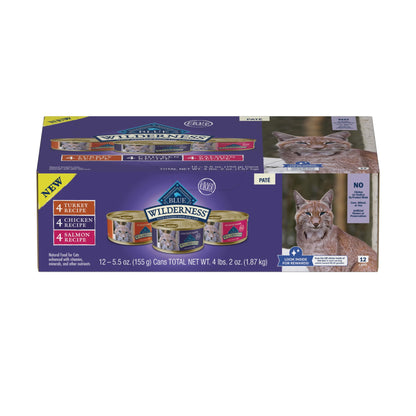 HOTBlue Buffalo Tastefuls Flaked Adult Wet Cat Food Variety Pack (Tuna, Chicken, Fish & Shrimp), Natural Ingredients Enhanced with Vitamins, Minerals & Other Nutrients, 3-oz. Each (12 Cans)