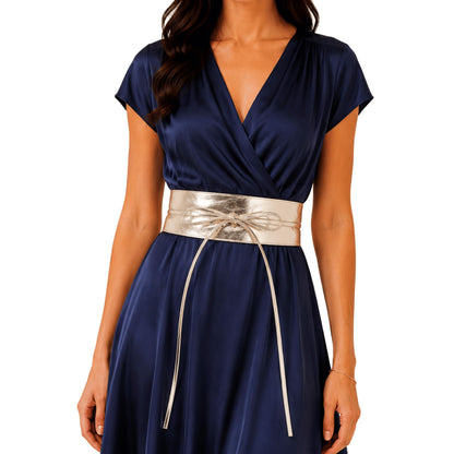 HOTFASHIONGEN - Woman Italian leather Obi belt, CASSIANE