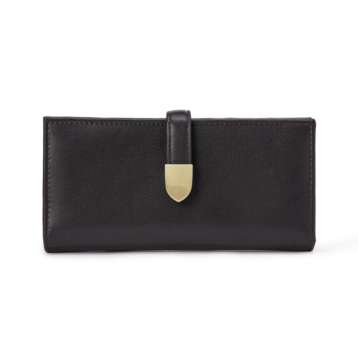 HOTAmazon Essentials Women's Leather Clutch Wallet with Multiple Card Pockets and Zip Compartments, Tan, One Size