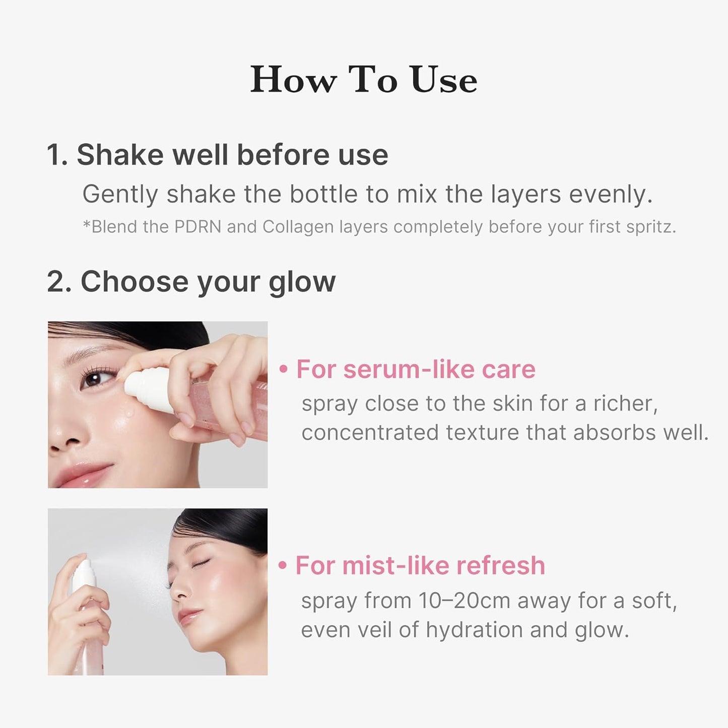 HOTmedicube Jelly Mist Serum with Pink PDRN Collagen, 2.02 fl.oz | Dual-Texture Glow Spray with Niacinamide, Glutathione, Hyaluronic Acid, Ceramide - Hydration, Radiance, Plump-Looking Skin