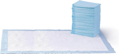 HOTAmazon Basics Leak-Proof Dog and Puppy Potty Training Pee Pads with Quick-Dry 5-Layer Surface, Standard Absorbency, Giant Size, 27.5 x 44 Inch, Blue & White, 40-Pack