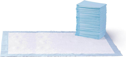 HOTAmazon Basics Leak-Proof Dog and Puppy Potty Training Pee Pads with Quick-Dry 5-Layer Surface, Standard Absorbency, Giant Size, 27.5 x 44 Inch, Blue & White, 40-Pack