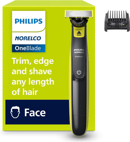 HOTPhilips Norelco One 360 Hybrid Face, Electric Beard Trimmer and Shaver, with 360 Technology, 1x 360 for Face, 5in1 Adjustable Comb, Model QP2724/90