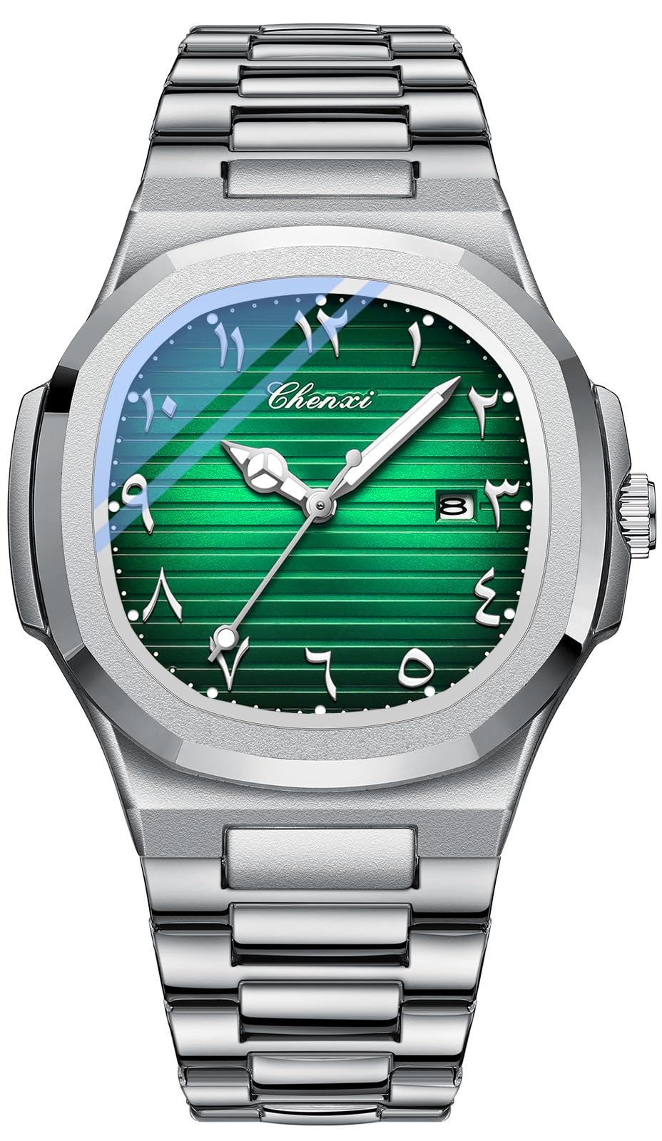 HOTBESTKANG Men Quartz Movement Watch Waterproof Luminous Men's Watch, Stainless Steel Strap Business Watches