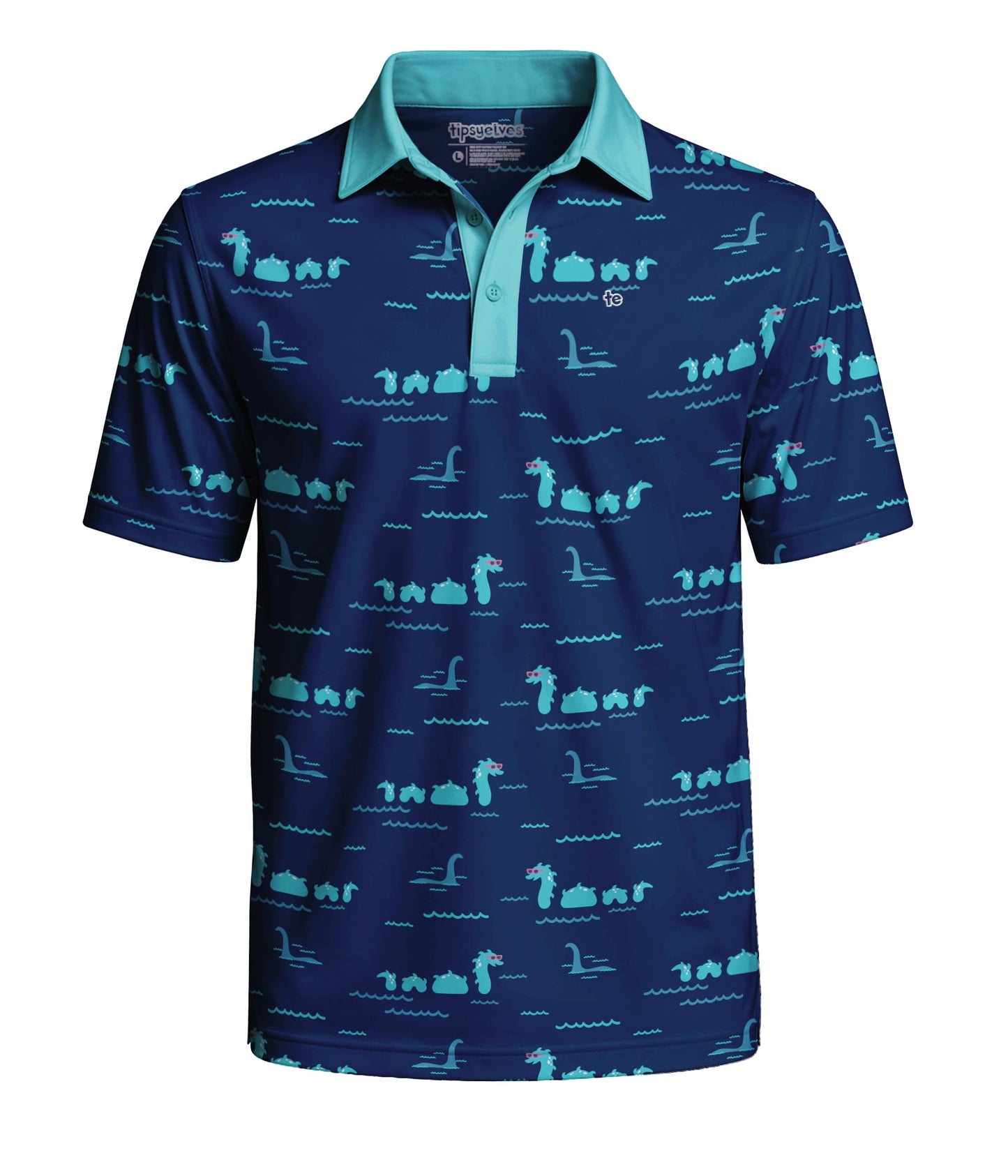 HOTTipsy Elves Men’s Golf Polo Shirt - Moisture Wicking, Stretch Fabric, Athletic Fit - Performance Polo