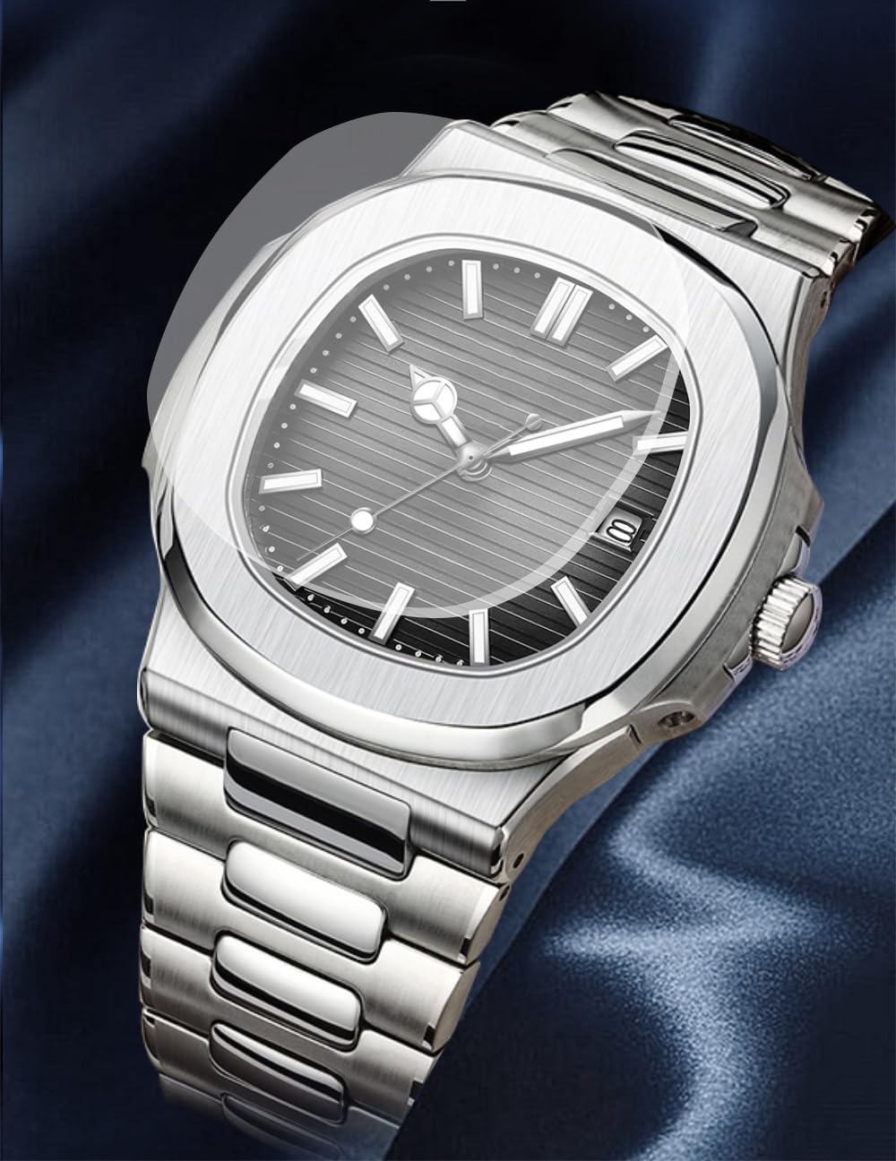 HOTBESTKANG Men Quartz Movement Watch Waterproof Luminous Men's Watch, Stainless Steel Strap Business Watches