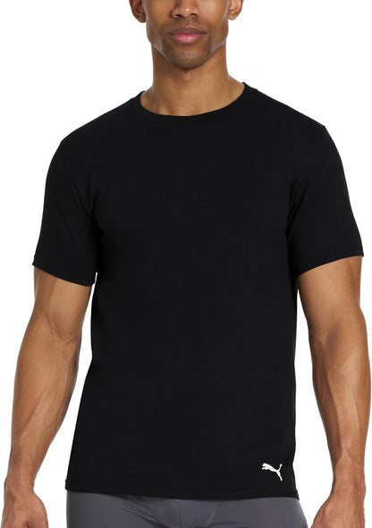 HOTPuma Men's 4 Pack Cotton Crewneck Short Sleeve T-Shirt