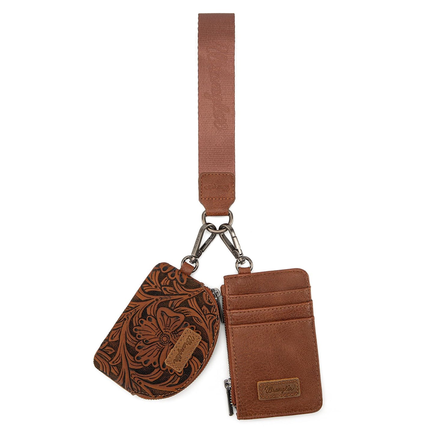HOTWrangler Keychain Wristlet Wallets for Women Western Dual Pouch Wristlet Credit Card Holder Wallet