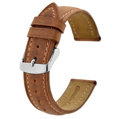 HOTBISONSTRAP Watch Strap, Vintage Leather Replacement Bracelet, Band Width-14mm 15mm 16mm 17mm 18mm 19mm 20mm 21mm 22mm 23mm 24mm