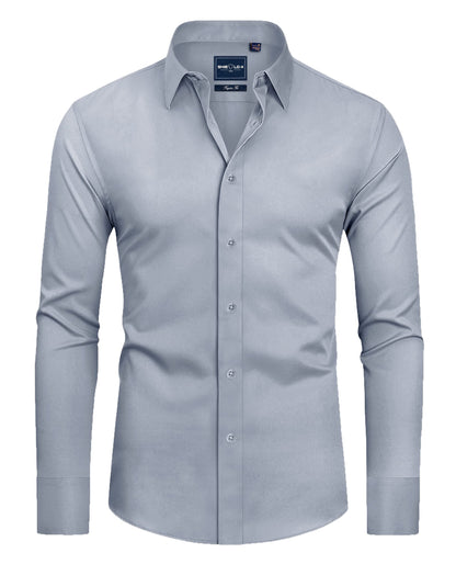 HOTAlimens & Gentle Slim Fit Dress Shirts for Men Long Sleeve Stretch Stain Proof Wrinkle Free Button Down Shirts Formal Shirts