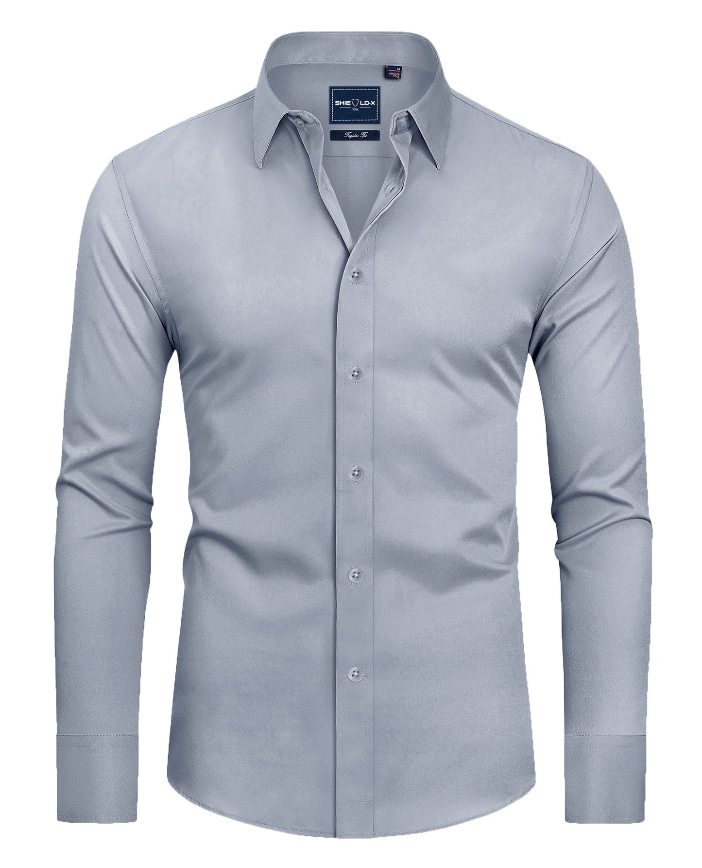 HOTAlimens & Gentle Slim Fit Dress Shirts for Men Long Sleeve Stretch Stain Proof Wrinkle Free Button Down Shirts Formal Shirts