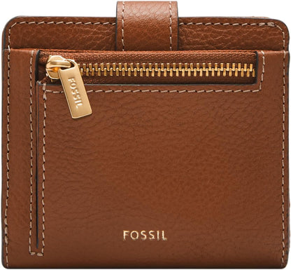 HOTFossil Women's Harwell Small Tab Bifold Wallet, Black/Leopard Haircalf, One Size