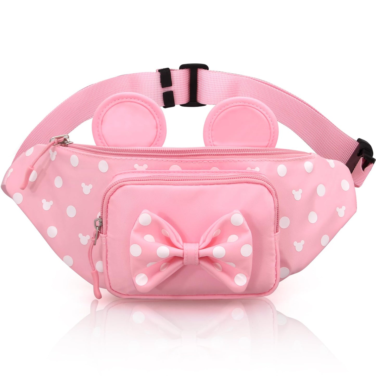 HOTCute Fanny Pack for Travel Best Fanny Pack Women Waist Pack Teen Girls Mini Mouse Belt Bag Cartoon Fanny Packs Hiking Bum Bags Outdoor Waist Bag with Mouse Ears Red