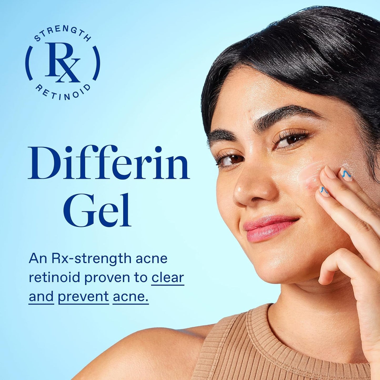 HOTDifferin Acne Treatment Gel, 30 Day Supply, Retinoid Treatment for Face with 0.1% Adapalene, Gentle Skin Care for Acne Prone Sensitive Skin, 15g Tube (Packaging May Vary) | 30-Day Supply, OTC Retinoid, Clears Acne & Prevents Breakouts, Gentle For Sensi