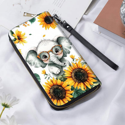 HOTCute Wallets for Women Girls, Large Capacity PU Leather RFID Blocking Clutch Purse with Wristlet