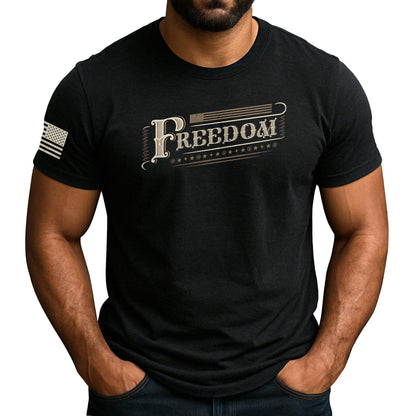 HOTAmerican Freedom Shirts for Men, Patriotic Shirts for Men | Patriotic shirt featuring freedom-themed graphics and American flag-inspired details with a bold heritage design