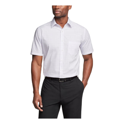 HOTVan Heusen Men's Short Sleeve Dress Shirt Regular Fit Poplin Solid