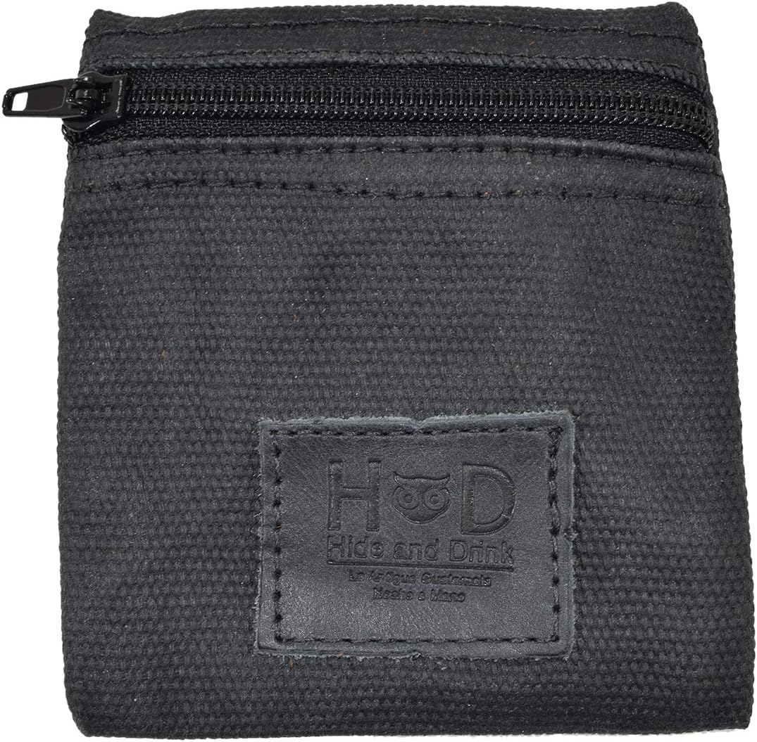 HOTHide & Drink, Water Resistant Waxed Canvas Condom Pouch, Change Valuables Tech Pocket Purse, Classic Partner Gift, Travel & Honeymoon Essentials, Handmade