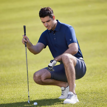 HOTMens Polo Shirts Short and Long Sleeve Casual Solid Stylish Dry Fit Performance Designed Collared Golf Polo Shirts for Men