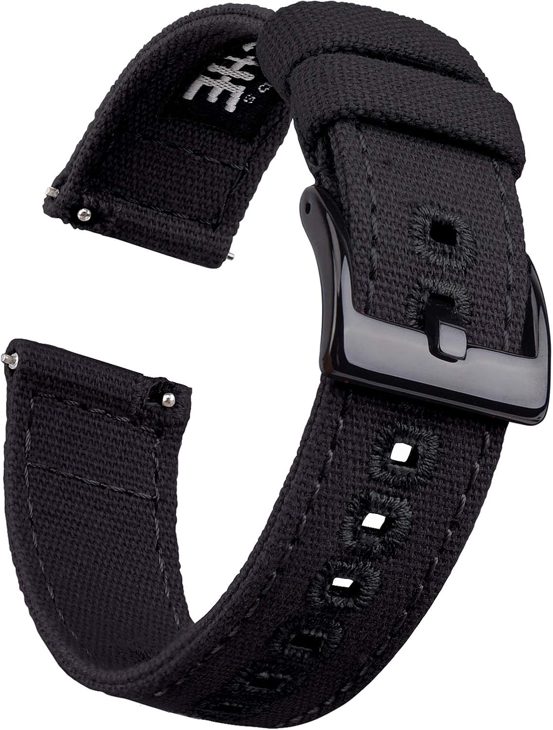 HOTRitche Christmas Gift Canvas Vintage Quick Release Watch Band 18mm 20mm 22mm 24mm Replacement Watch Straps for Men Women, White Elephant Gifts, Stocking Stuffers for Men, Father's Day gifts