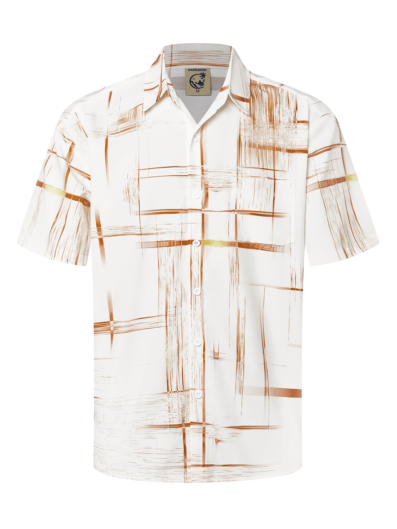 HOTHardaddy Men's Hawaiian Shirt Short Sleeves Printed Button Down Summer Beach Casual Shirts