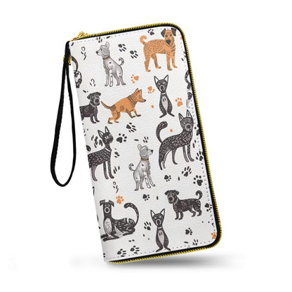 HOTMacaw Bird Lover Print Womens Wallet Leather Zip Around Wallet Tropical Forest Scarlet Macaw Parrot Long PU Leather Card Organizer Clutch with Wristlet