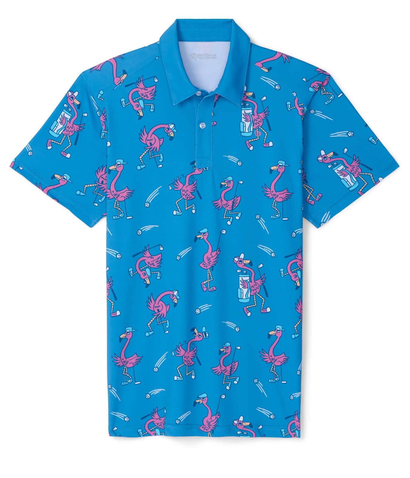 HOTTipsy Elves Men’s Golf Polo Shirt - Moisture Wicking, Stretch Fabric, Athletic Fit - Performance Polo
