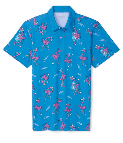 HOTTipsy Elves Men’s Golf Polo Shirt - Moisture Wicking, Stretch Fabric, Athletic Fit - Performance Polo