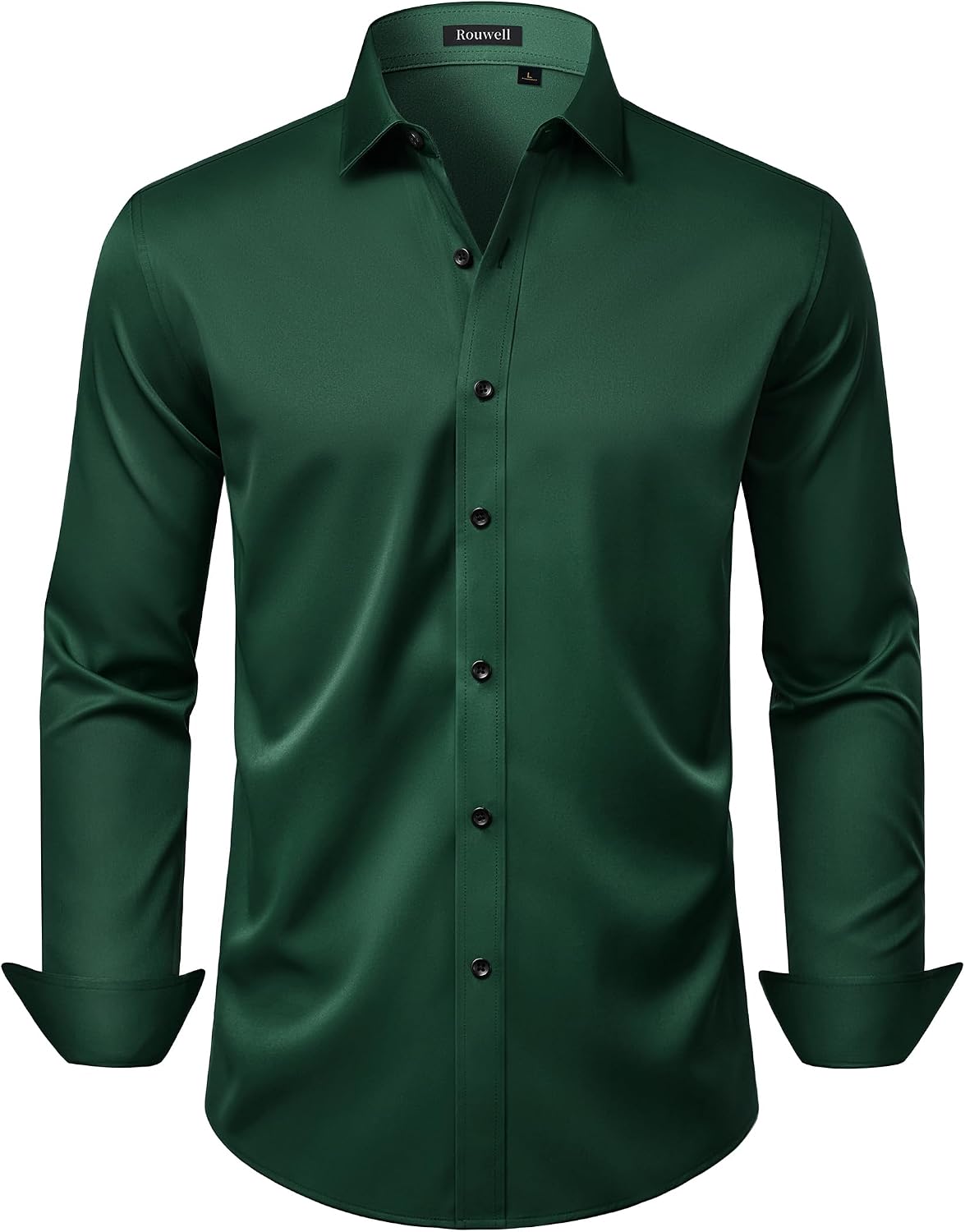 HOTMens Wrinkle Free Dress Shirts Regular Fit Business Button Down Shirt Formal Long Sleeve Wedding Stretch Shirts
