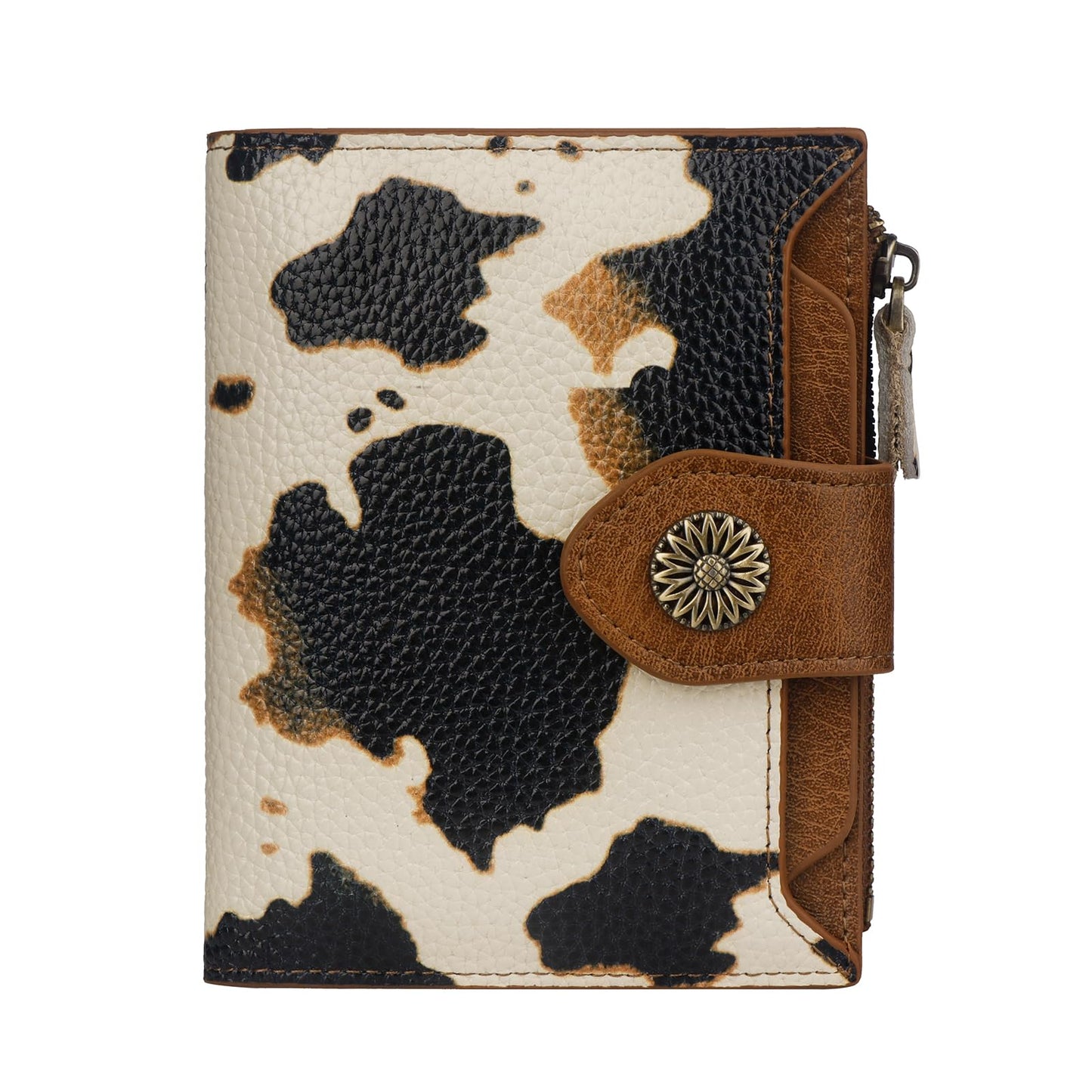 HOTRFID Wallet Women,Bifold Leather Womens Wallet,Compact Designer Carteras Para Mujer Card Holder with Removable ID Window(darkbrown)