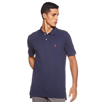 HOTU.S. Polo Assn. Men's Classic Polo Shirt, Two-Button Closure Pique Polo Shirt, Summer Fashion Golf Shirt | Two-Button Closure Pique Polo Shirt, Summer Fashion Golf Shirt