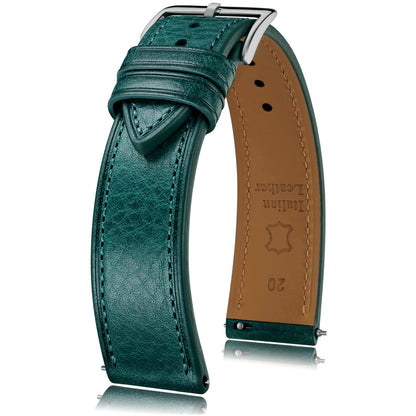 HOTGetalia Italian leather Watch Band Tuscany Natural Vegetable-Tanned Full Grain Genuine Leather,18mm 19mm 20mm 21mm 22mm Quick Release Replacement Watch Straps for Men and Women Thin and Soft