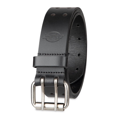 HOTDickies Men's Double Prong Leather Work Belt – Fully Adjustable, Regular & Big and Tall Sizes